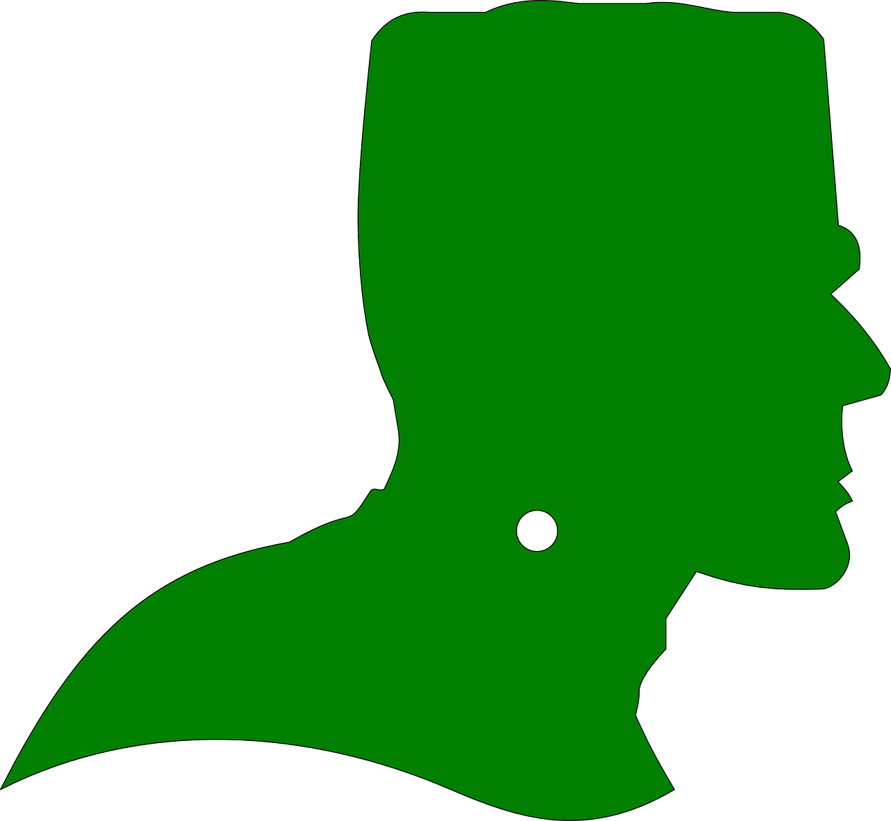 Free Vector Graphic - Perfil De Un Monstruo (640x590), Png Download