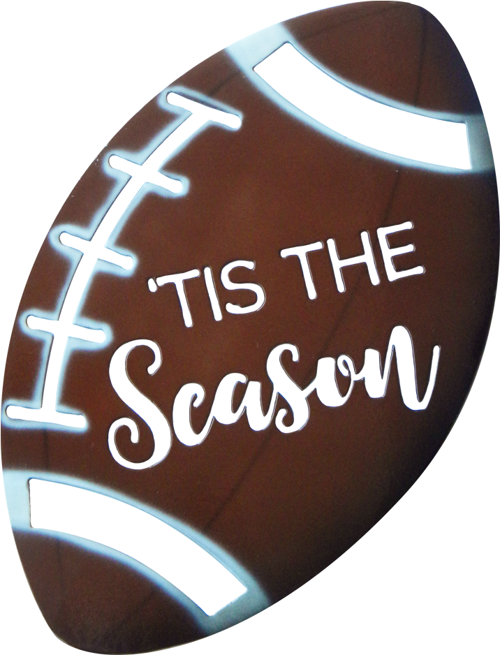 Tis The Season Football Wreath Ornament Football Wreath - Tis The Season Football Season (1000x1000), Png Download