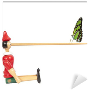 Wooden Pinocchio Doll With Long Nose Wall Mural • Pixers® - Wooden Pinocchio Doll With Long Nose Yard Sign (400x400), Png Download