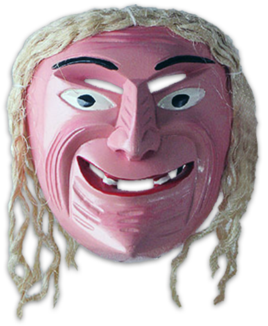 The Dance Starts Out With Aching And Hunched Over Old - Danza De Los Viejitos Mask (400x474), Png Download