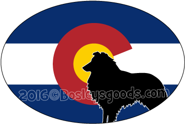 Colorado Collie Sticker (396x396), Png Download