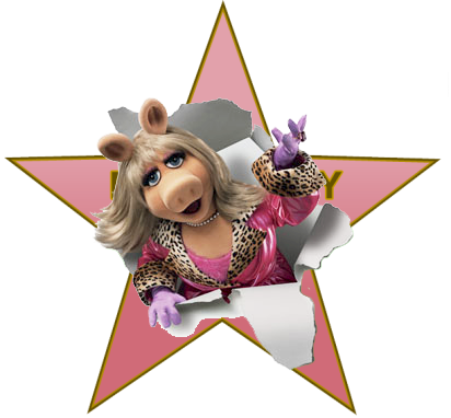 Misspiggy Star - Muppets Miss Piggy Adorable Gold Tone Watch (412x382), Png Download