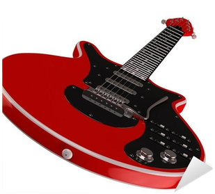 Vinilo Pixerstick Rojo Clásico De La Guitarra Eléctrica - Electric Guitar (400x400), Png Download