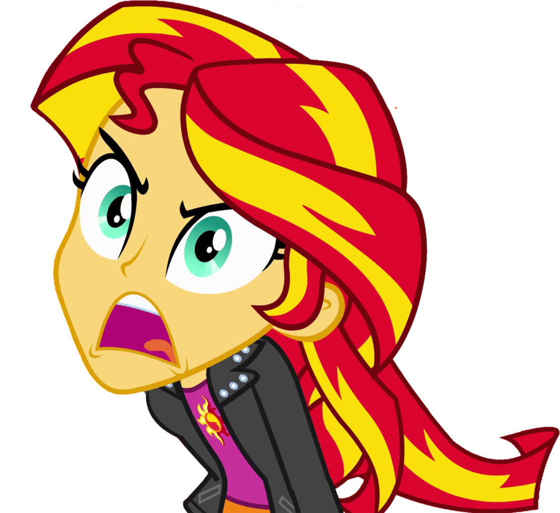 Angry Clipart Angry Girl - My Little Pony Equestria Girls Sunset Shimmer 2014 (1117x1024), Png Download