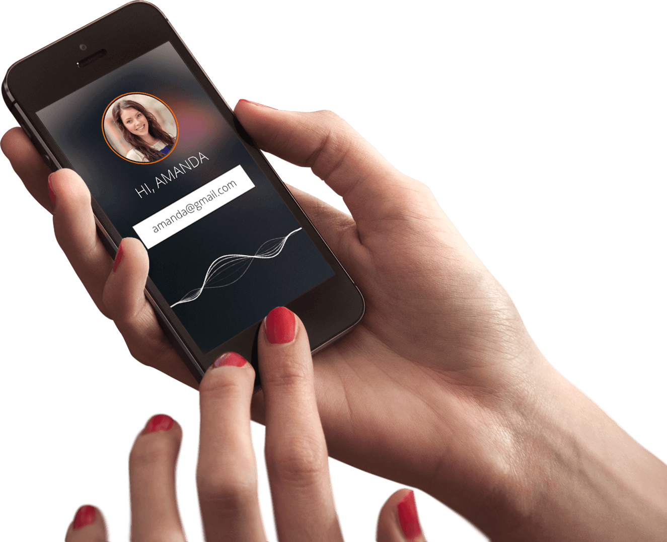 Hand Cellphone - Biometric Cell Phone Authentication (1325x1077), Png Download