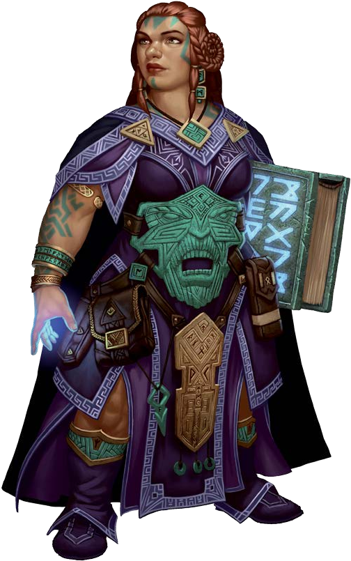 Dwarven Mage - Dwarf Cleric Female Portrait (540x867), Png Download