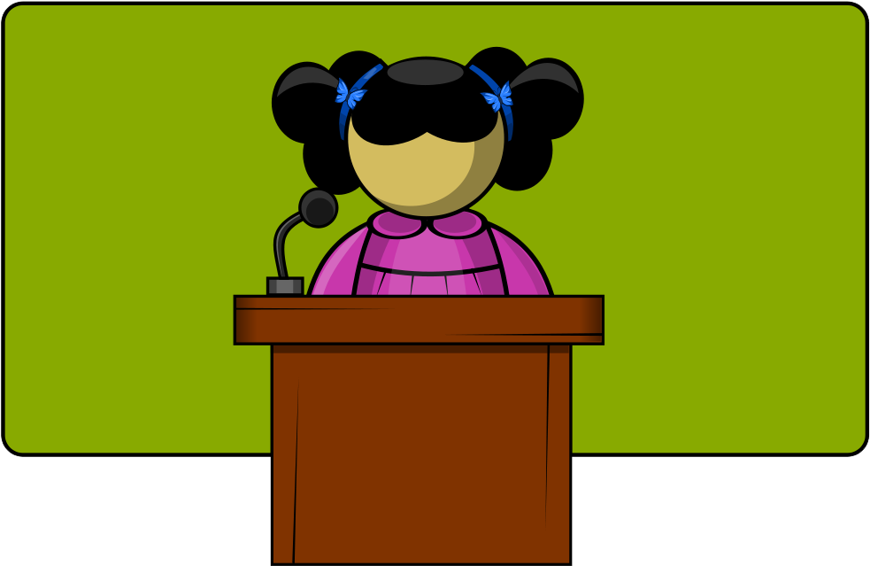Woman - Public Speaking Clip Art Free (1142x779), Png Download