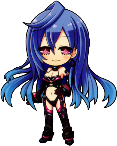10 Iris Chibi - Hyperdimension Neptunia Plutia Chibi (459x525), Png Download