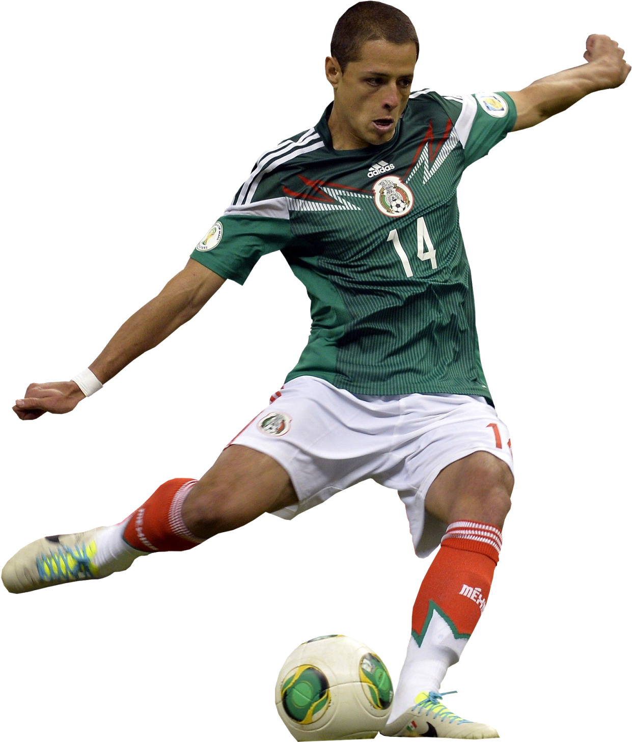 Chicharito Hernandez - Render Javier Hernandez Mexico Png (1382x1600), Png Download