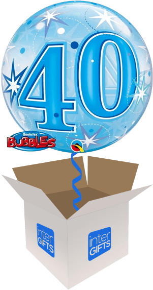 22″ Blue 40 Bubble - Balloons 11th Birthday Png (568x568), Png Download