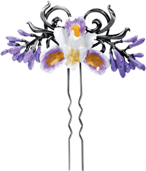 Purple Iris Hair Pin - Ytc Summit 7525 Purple Iris Hair Pin, C-60 (555x555), Png Download