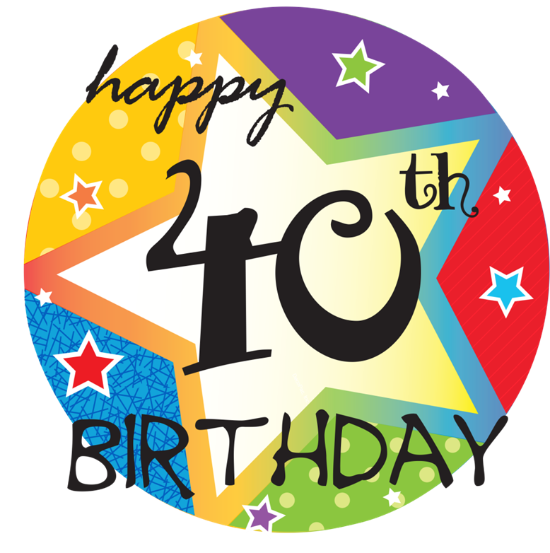 40th Birthday - Image - Happy (800x791), Png Download