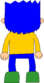 New Joey Slikk With Spiky Hair Back Sprite Trans - Portable Network Graphics (325x370), Png Download