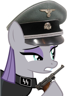Gun, Luger, Maud Pie, Military Uniform, Nazi, Pistol, - My Little Pony Waffen Ss (313x389), Png Download