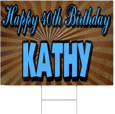 Personalized 40th Birthday Sign - Birthday (450x450), Png Download