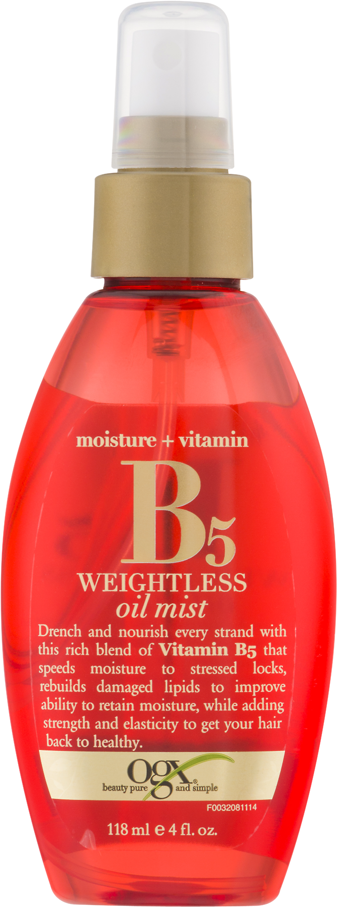 Ogx Moisture Plus Vitamin B5 Weightless Oil Mist, 4 (1800x1800), Png Download