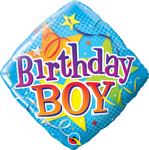 18" Birthday Boy Stars - Birthday Balloon Boy (498x500), Png Download