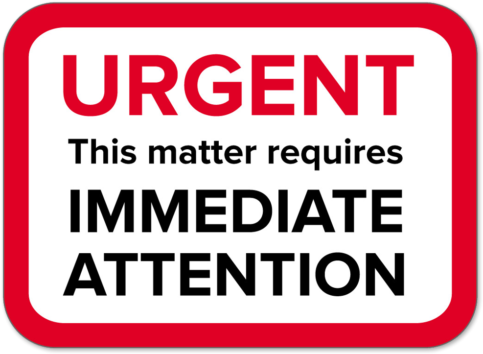 Picture Of "urgent" Labels - Do Not Enter Exam In Progress (1200x1200), Png Download
