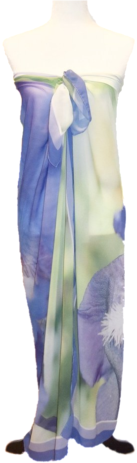 Purple Spring Iris Beach Coverup - Cocktail Dress (418x932), Png Download