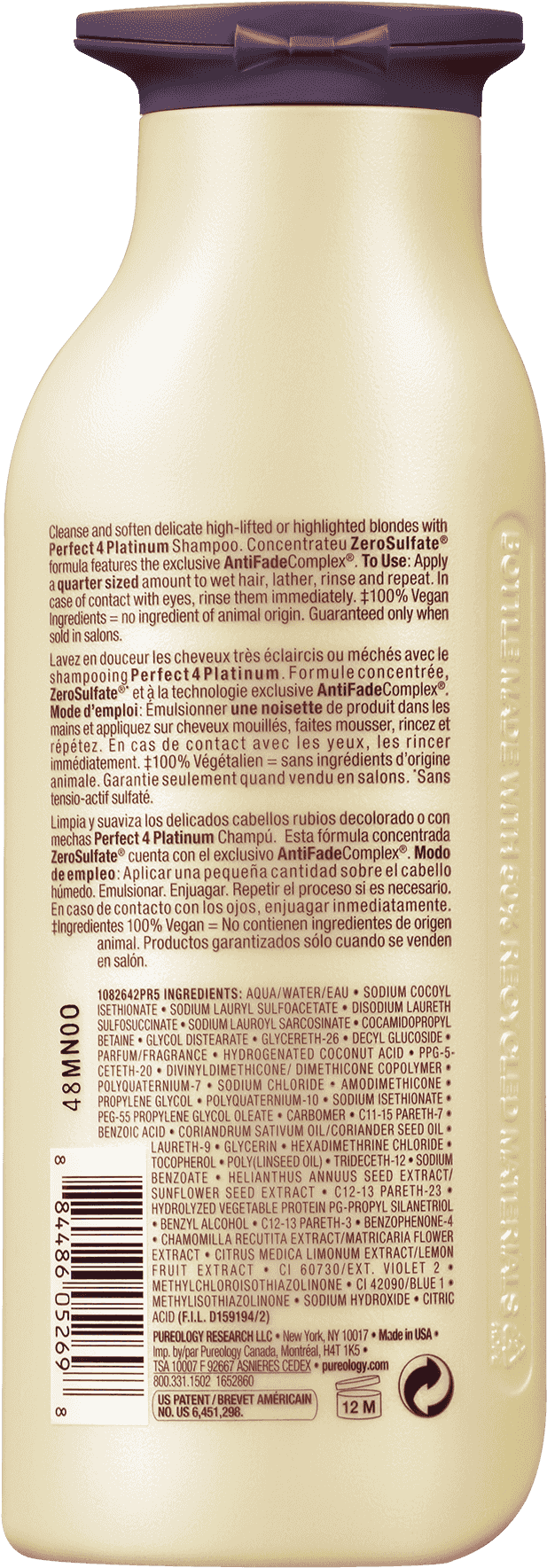 Perfect 4 Platinum Blonde Shampoo - Shampoo (1536x1800), Png Download