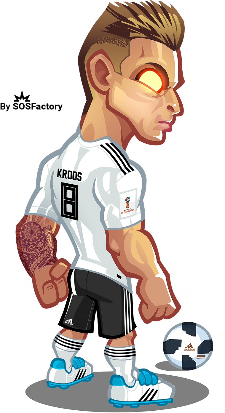Toni Kroos - World Cup Russia 2018 Mascotization (1000x1413), Png Download