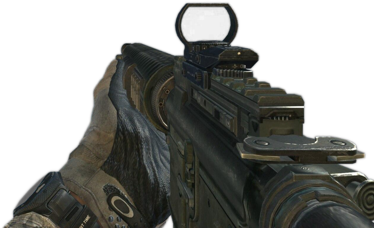 M16a4 Red Dot Sight Mw3 - Mw3 Red Dot Sight (1366x868), Png Download