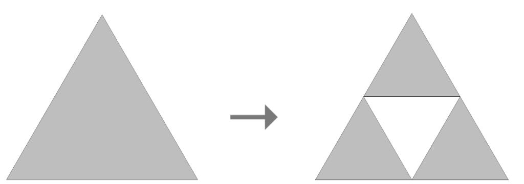 Sierpinski Triangle Rule - Sierpinski Triangle (1024x361), Png Download