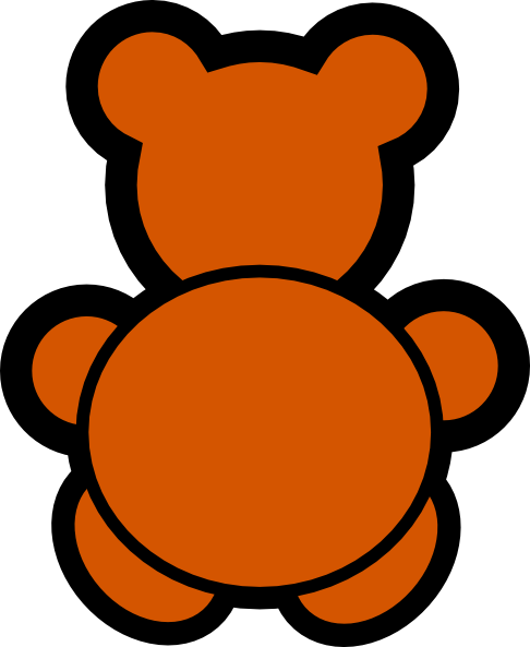 Clipart Info - Easy Cartoon Teddy Bear (486x593), Png Download
