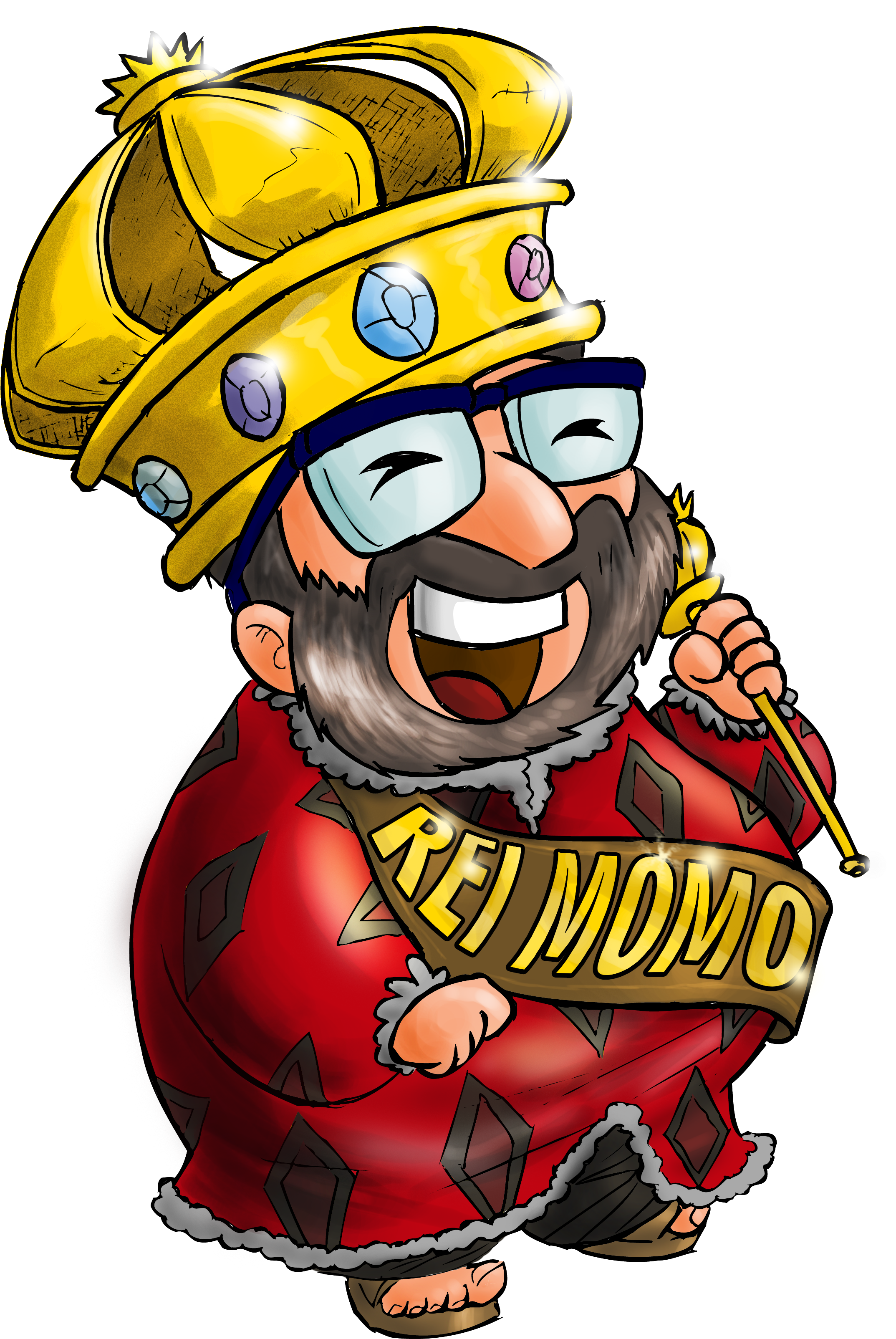 Vita-rei Momo - Rei Momo Carnaval Desenho (2496x3508), Png Download