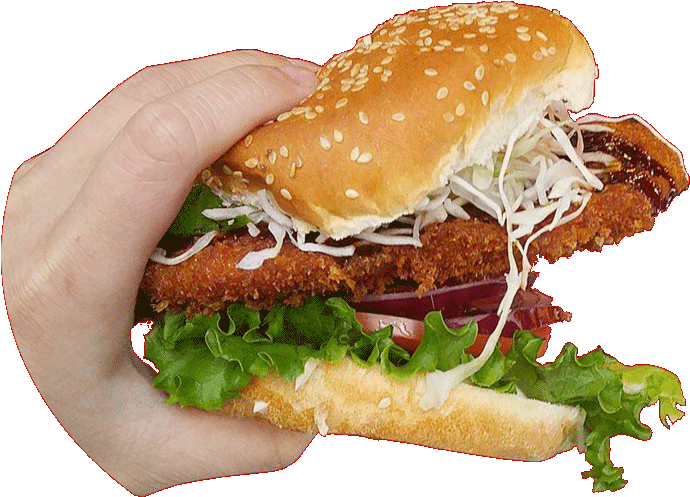 Chicken Katsu Burger - Buffalo Burger (700x507), Png Download
