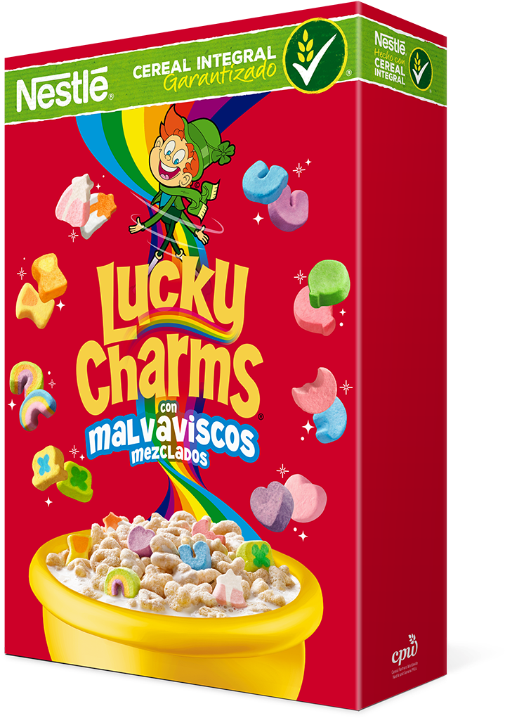 Cereal Lucky Charms - Cereal Lucky Charms Mexico (382x510), Png Download