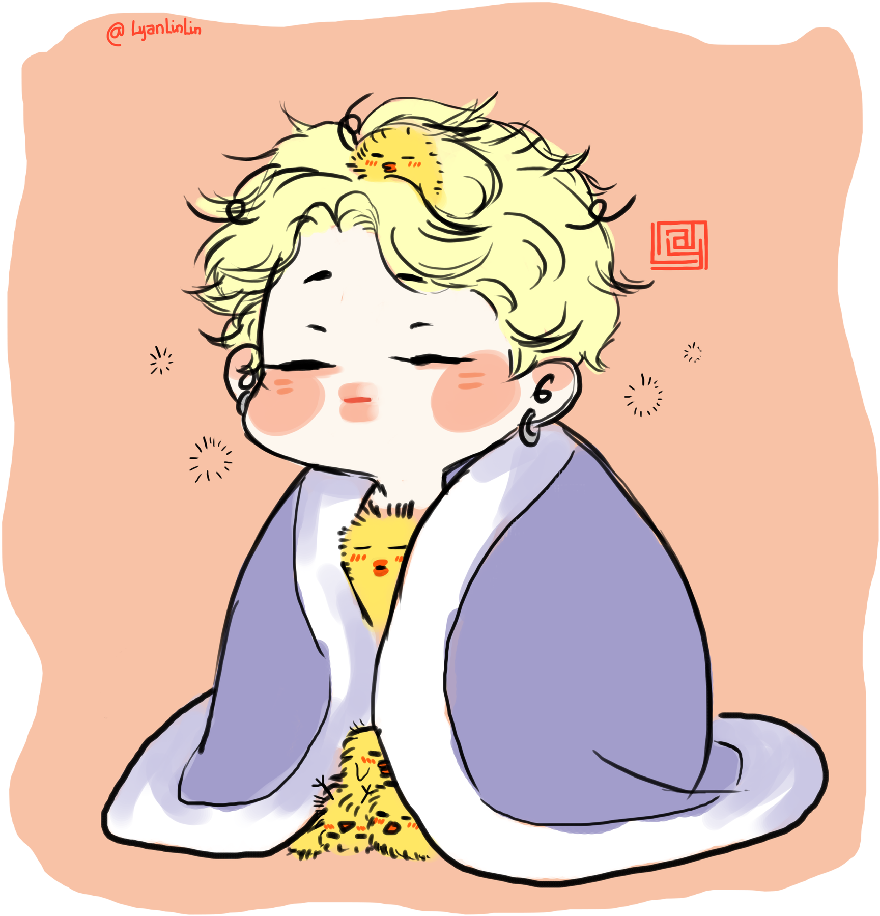 Bts Dibujo, Chicos Coreanos, Dibujos, Jimin Fanart, - Jimin Cute Art (2048x2048), Png Download