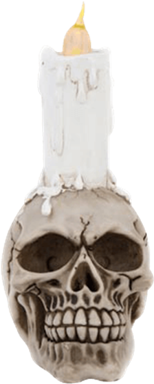 Led Skull Candle - Candle (555x555), Png Download