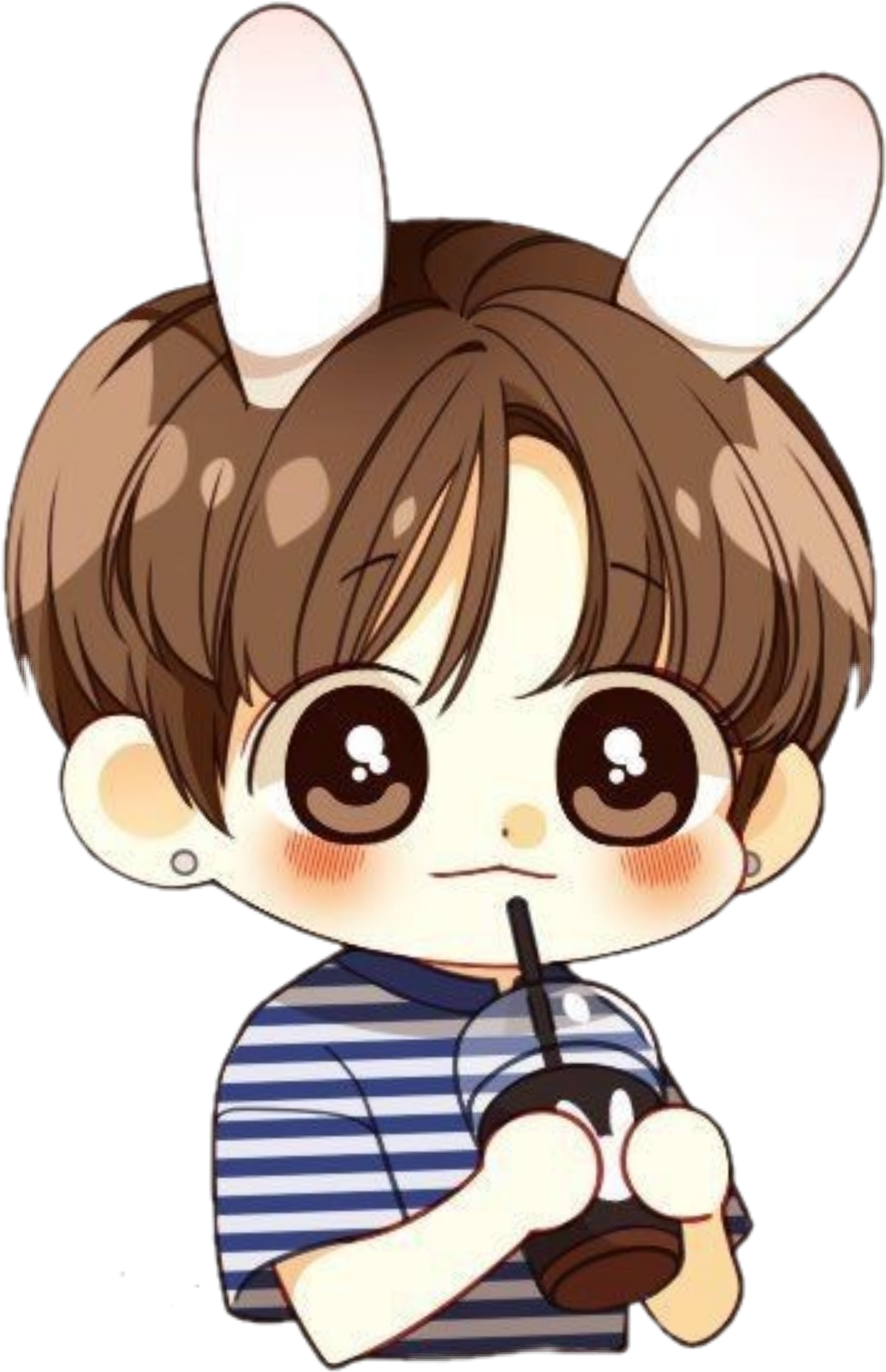 Jungkook Cute Kawaii Chibi Png Bts Cute Chibi - Vẽ Hình Chibi Bts (2289x2289), Png Download