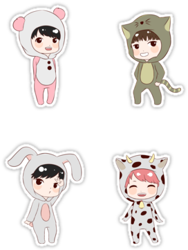 Bts Chibi Image - Bts Onesie Chibi (375x360), Png Download
