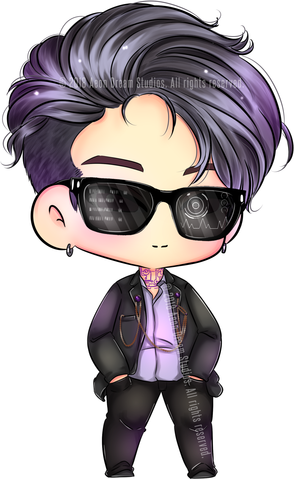 Aeon Dream Studios The First To The Edge Of The Sky - Bts To The Edge Of The Sky Chibi (1280x1675), Png Download