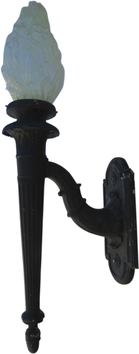 Torch Sconce Wrought Iron Medieval Gothic Torch Candle - Torch Sconce (728x728), Png Download