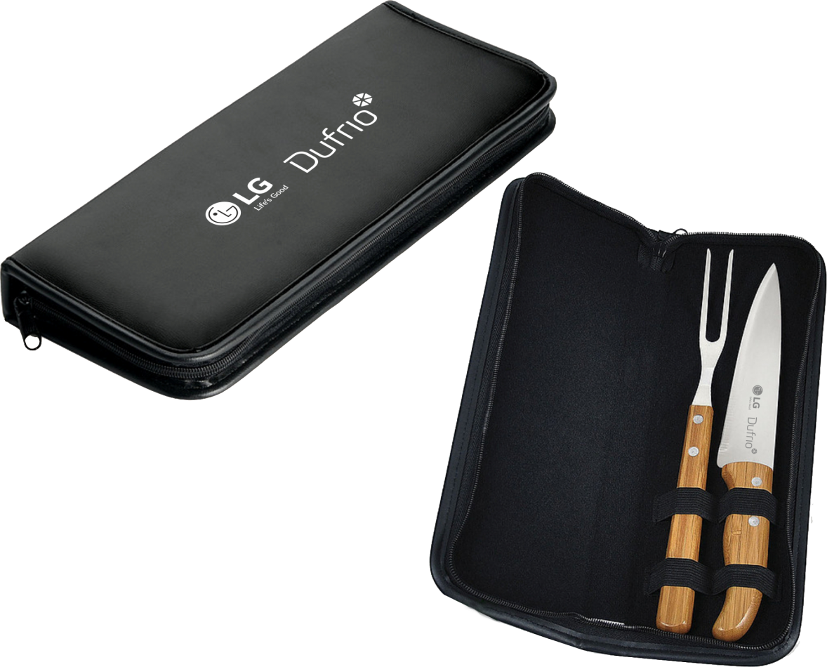 Tiles Kit Churrasco Em Bambuinox - Conjunto Garfo E Faca Com Estojo - 3 Peças (1178x950), Png Download