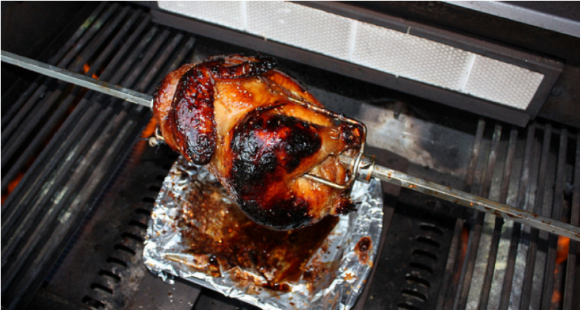 Agave And Sesame Rotisserie Chicken - Rotisserie (830x623), Png Download