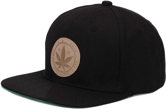 A Black Snapback Cap With Marijuana Leaves On It - 3m Reflective Low Pro Cap (600x600), Png Download