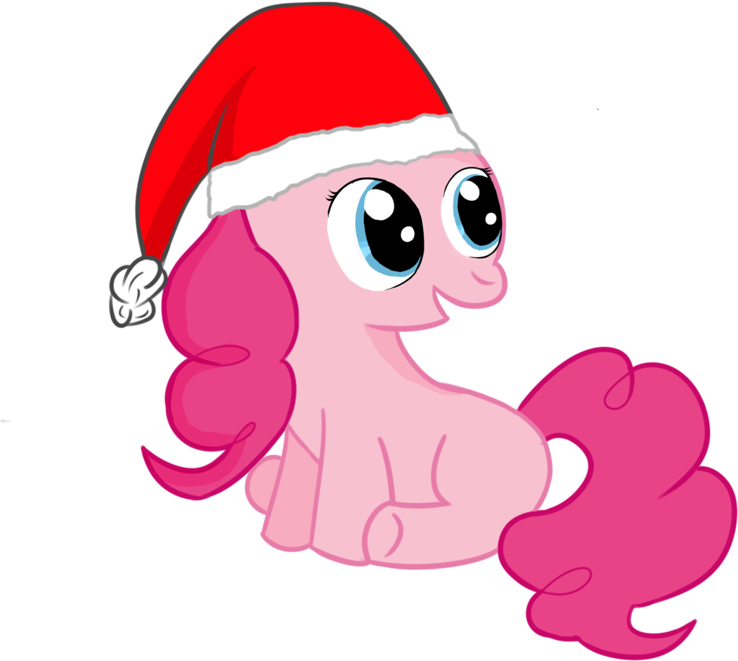 Dragonfoorm, Christmas, Hat, Pinkie Pie, Safe, Simple - Illustration (1138x1024), Png Download