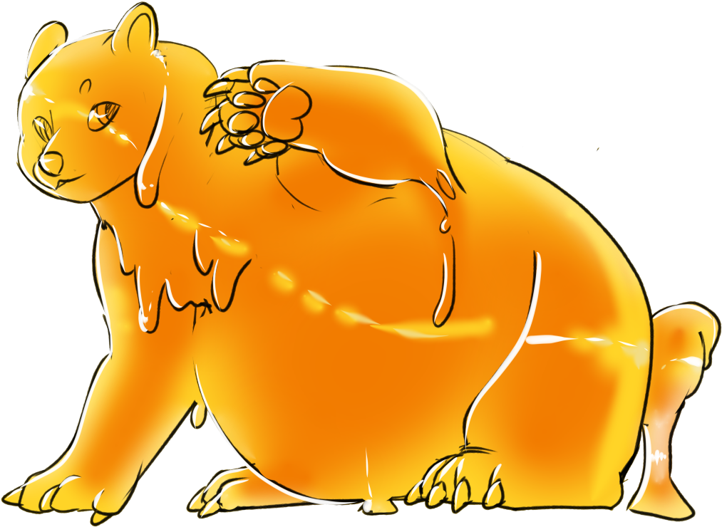 Miel The Bear~ Full Honey ~by Chillyphillix - Cartoon (1280x853), Png Download