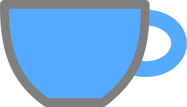 How To Set Use Miel Blue Cup Svg Vector (600x345), Png Download