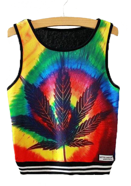 Dank Master Apparel Weed Clothing, Marijuana Fashion, - Women Casual Fashion Sky Cropped Crop Sleeveless 2 (600x600), Png Download