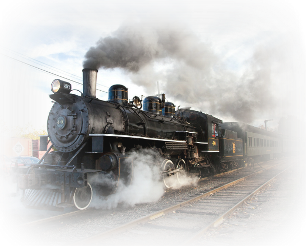 Old Train Steam Engine (597x480), Png Download