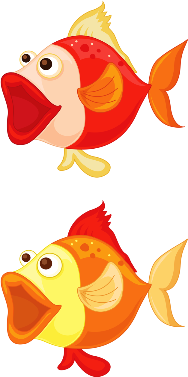 17 - Fish Open Mouth Cartoon (678x1280), Png Download