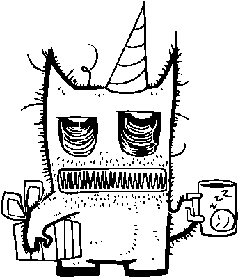 Dibujo De Monstruo Con Regalos De Cumpleaños Para Colorear - Para Dibujar De Feliz Cumpleaños (600x470), Png Download