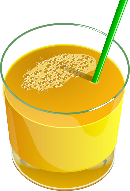 Free Vector Juice Glass - Glass Of Juice (545x800), Png Download