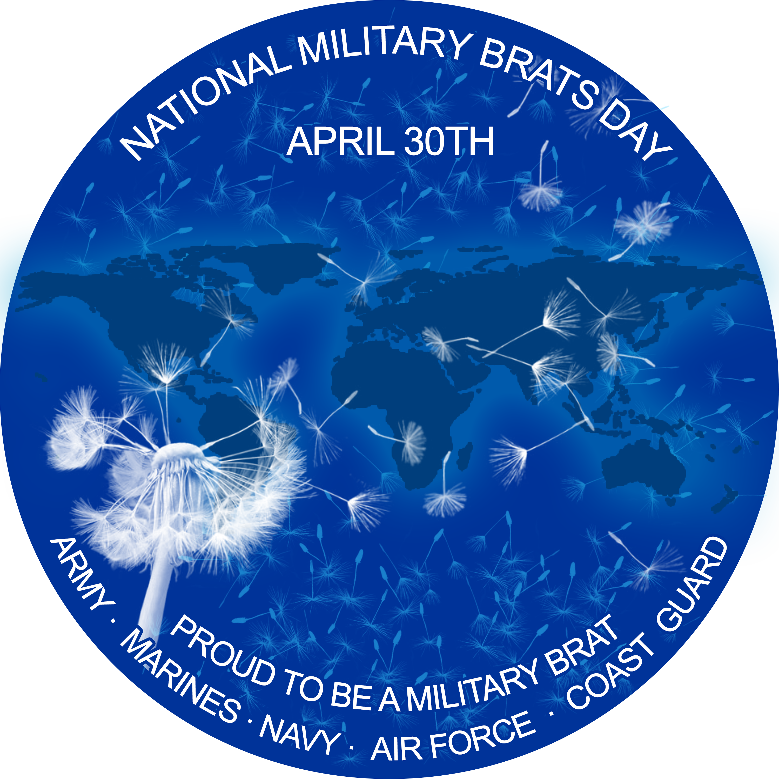 Posted On Apr 27, 2016 In - National Military Brats Day Throw Blanket (3000x3000), Png Download
