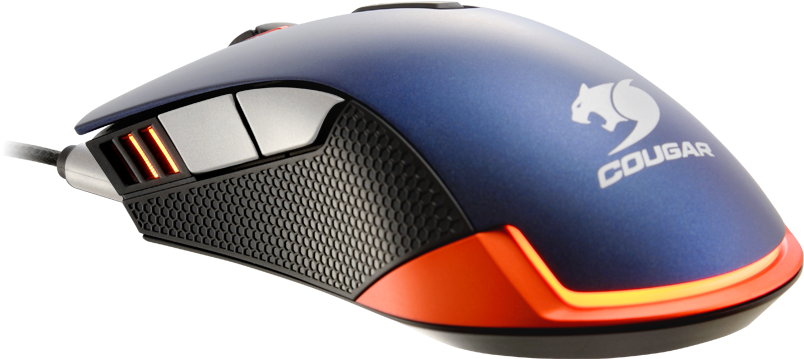 Pic07 Blue 06 - Cougar 550m - Optical Mouse - Pc - Metallic Blue (900x650), Png Download